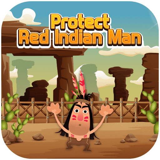 Play Protect Red Indian Man Game on thundergame